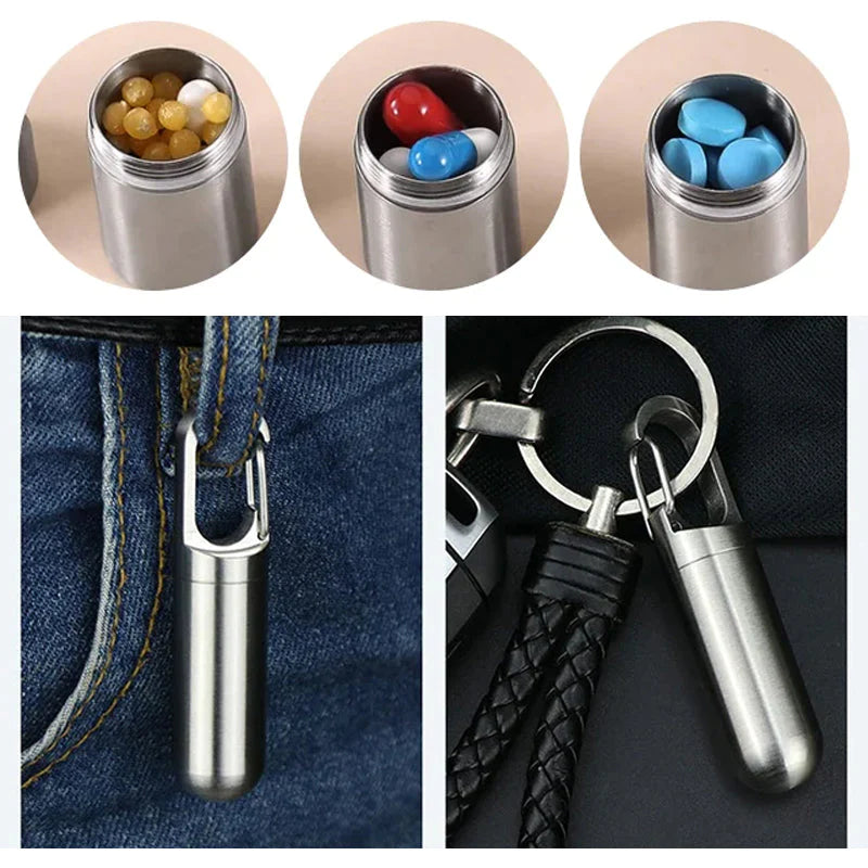 Waterproof Stainless Steel Pill Box - FREE SHIPPING