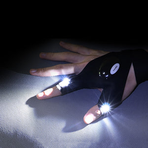 LED Flashlight Waterproof Gloves - Practical Durable Fingerless Gloves - FREE TODAY